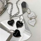 Heart Alloy Dangle Earring / Pendant Necklace
