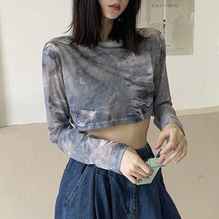 Set: Print Cropped T-shirt + Camisole Top