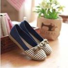 Bow-accent Striped Espadrilles