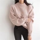 Dolman-sleeve Punched Sweater