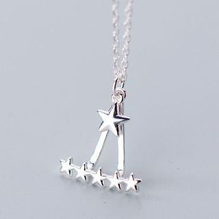 925 Sterling Silver Star Necklace As Shown In Figure - One Size