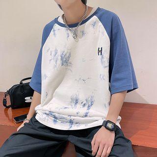 Short-sleeve Tie-dyed Raglan T-shirt