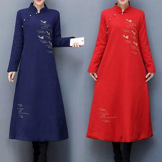 Long-sleeve Hanfu Midi A-line Dress
