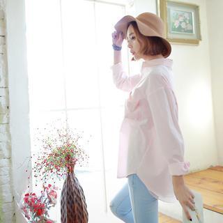 Drop-shoulder Long-sleeve Shirt
