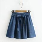 Sashed A-line Mini Skirt