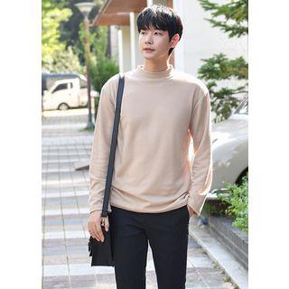 Plain High-neck Pullover