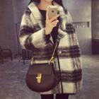 Double-buttoned Check Wool Coat