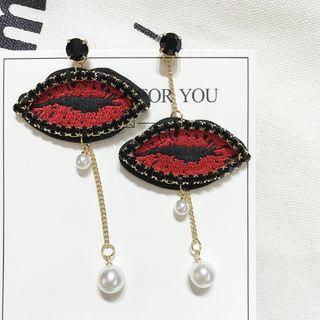 Lip Non-matching Drop Earring