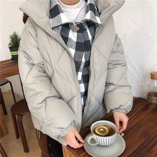 Mock-two Piece Padded Coat