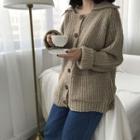 Collared Chunky Knit Cardigan