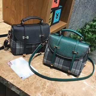 Plaid Satchel