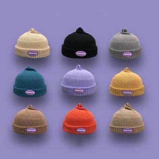Lettering Knit Cap