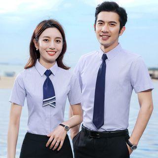 Striped Shirt / Dress Pants / Mini Pencil Skirt / Set (various Designs)