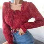 Dotted Crop Blouse