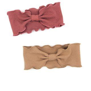 Ruffle Trim Bow Headband