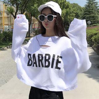 Cut Out Lettering Pullover