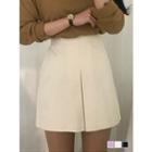 Deep-slit A-line Miniskirt