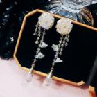 Faux Pearl & Bead Floral Fringed Earring