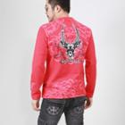 Round-neck Printed T-shirt (red) Xl