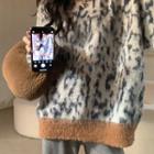 Oversized Printed Leopard Sweater Leopard - One Size