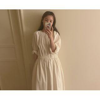 Raglan Band-waist Long Dress