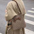 Houndstooth Bucket Bag / Bag Charm / Set