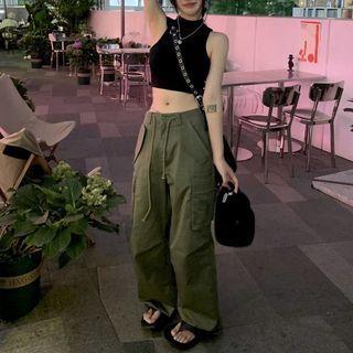 Crop Tank Top / Cargo Pants