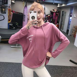 Lettering Print Sports Hoodie