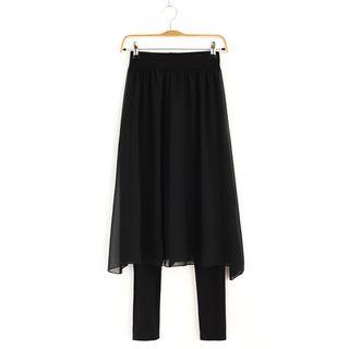 Leggings Inset Wide-leg Shorts