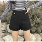 High Waist Buttoned Shorts