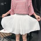 Inset Shorts Chiffon A-line Skirt