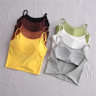Open-back Padded Cropped Camisole Top