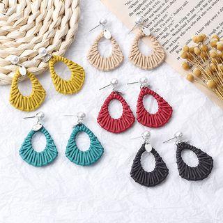 Faux Pearl Woven Drop Earring