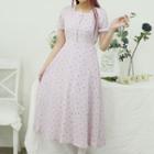 Cherry Pattern Maxi Dress