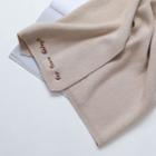 Embroidered Knit Scarf Oatmeal - One Size