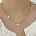 Stainless Steel Necklace 1 Pc - Gold - One Size
