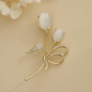 Flower Brooch Gold - One Size