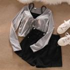 Camisole Top / Long-sleeve Lace-up T-shirt / Shorts
