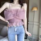 Bow Front Sheer Camisole Top
