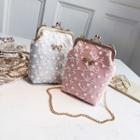 Lace Clipframe Chained Crossbody Pouch