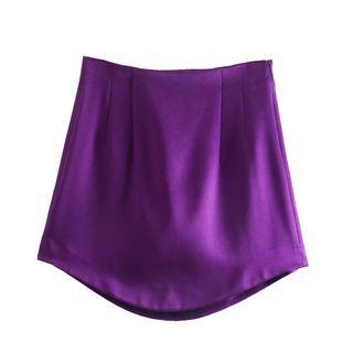 Satin Mini Pencil Skirt