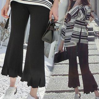 Knitted Boot-cut Pants