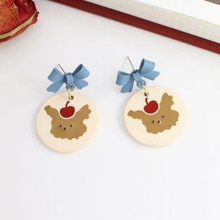 Bear Print Alloy Dangle Earring