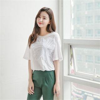 Flower Studded T-shirt