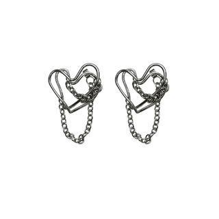 Chained Heart Alloy Earring