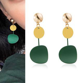 Irregular Alloy Disc Dangle Earring