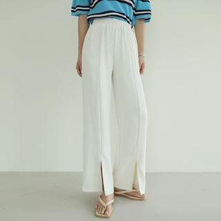 Deep-slit Loose-fit Pants