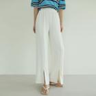 Deep-slit Loose-fit Pants