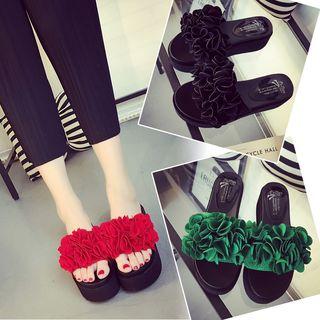 Rosette Platform Mule Sandals