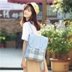 Square Plaid Lightweight Backpack